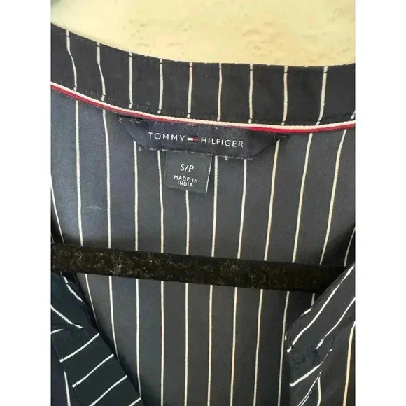 Rope Stripe Print Gathered Blouse Tommy Hilfiger - Size‎ S - Picture 3 of 4